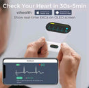Monitor ecg portátil oled bluetooth ekg cardíaco monitoramento cardíaco wearable eletrocardiograma armazenamento de dados ilimitado compartilhar