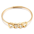 Pulseira com Pingente de Coração Personalizável Banhado a Ouro 18k