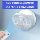 Mini Ventilador Elétrico Portátil Ajustável com Controle Remoto